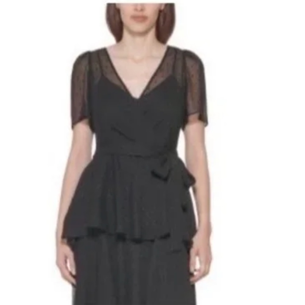 Romantic Calvin Klein Floaty Black Tiered Maxi Dress